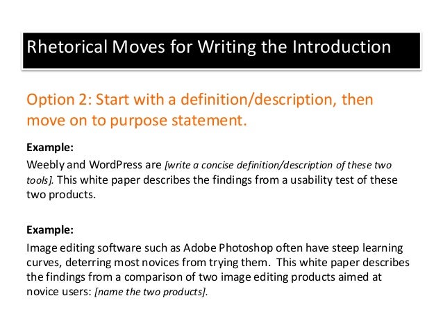 Elements of a White Paper